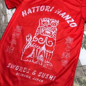 Hattori Hanoi Swords & Sushi - Kill Bill Shirt